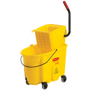 WaveBrake® 35 QT Side-Press Bucket and Wringer, Yellow